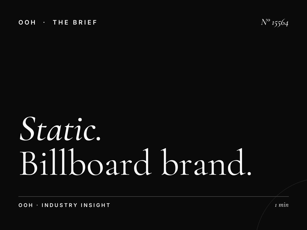 Static Mega Dominance Branding: Billboard Brand Building