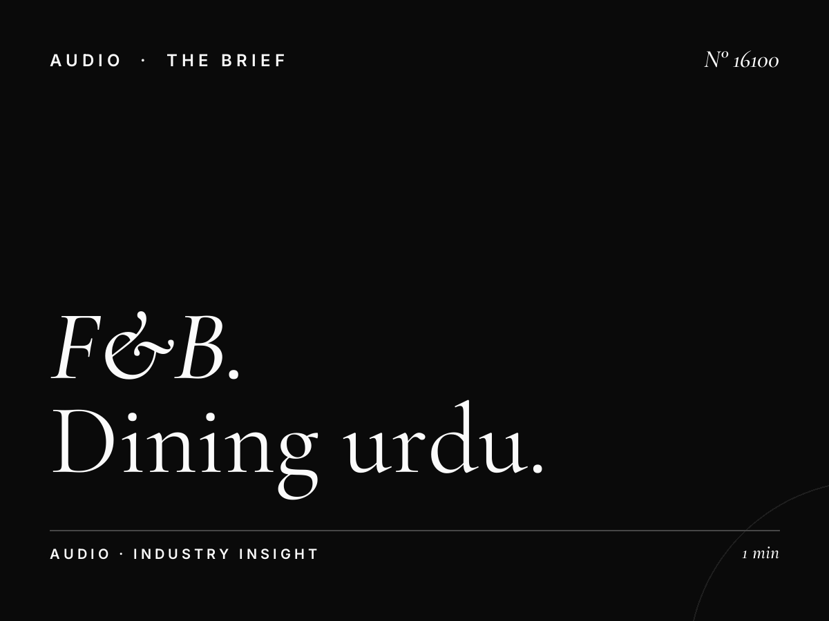 F&B Restaurants Urdu Radio 107.0: Dining Urdu Marketing
