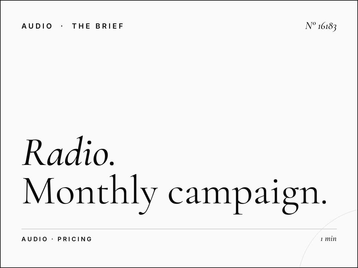 Radio Suno 91.7 Rates: Monthly Campaign Pricing