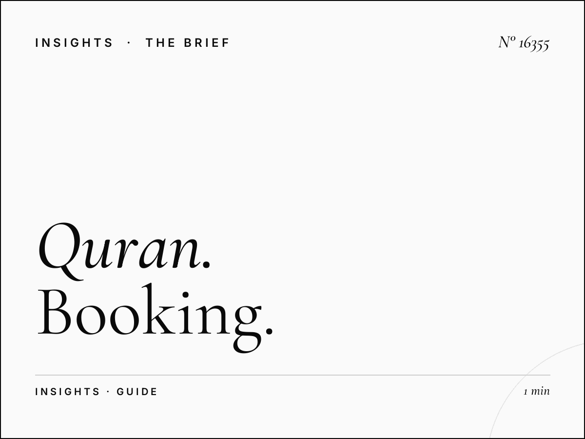 Quran Al Kareem 103.4 Reservation: Booking Guide