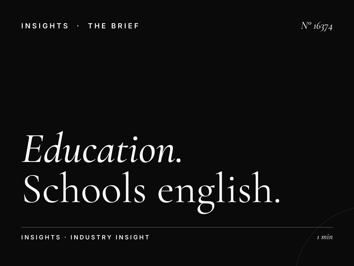 Education QBS English 97.5: Schools English Advertising