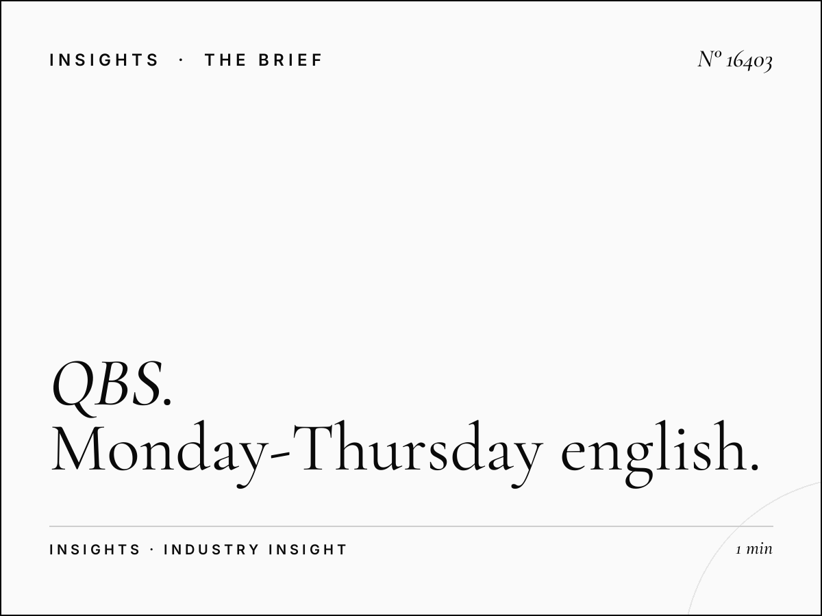 QBS English 97.5 Weekday Focus: Monday-Thursday English