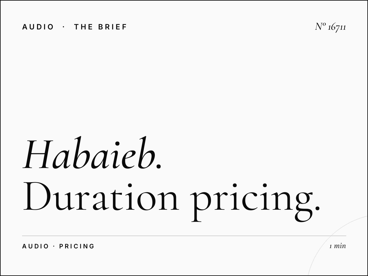 Habaieb Radio 93.7 Monthly Rates: Duration Pricing