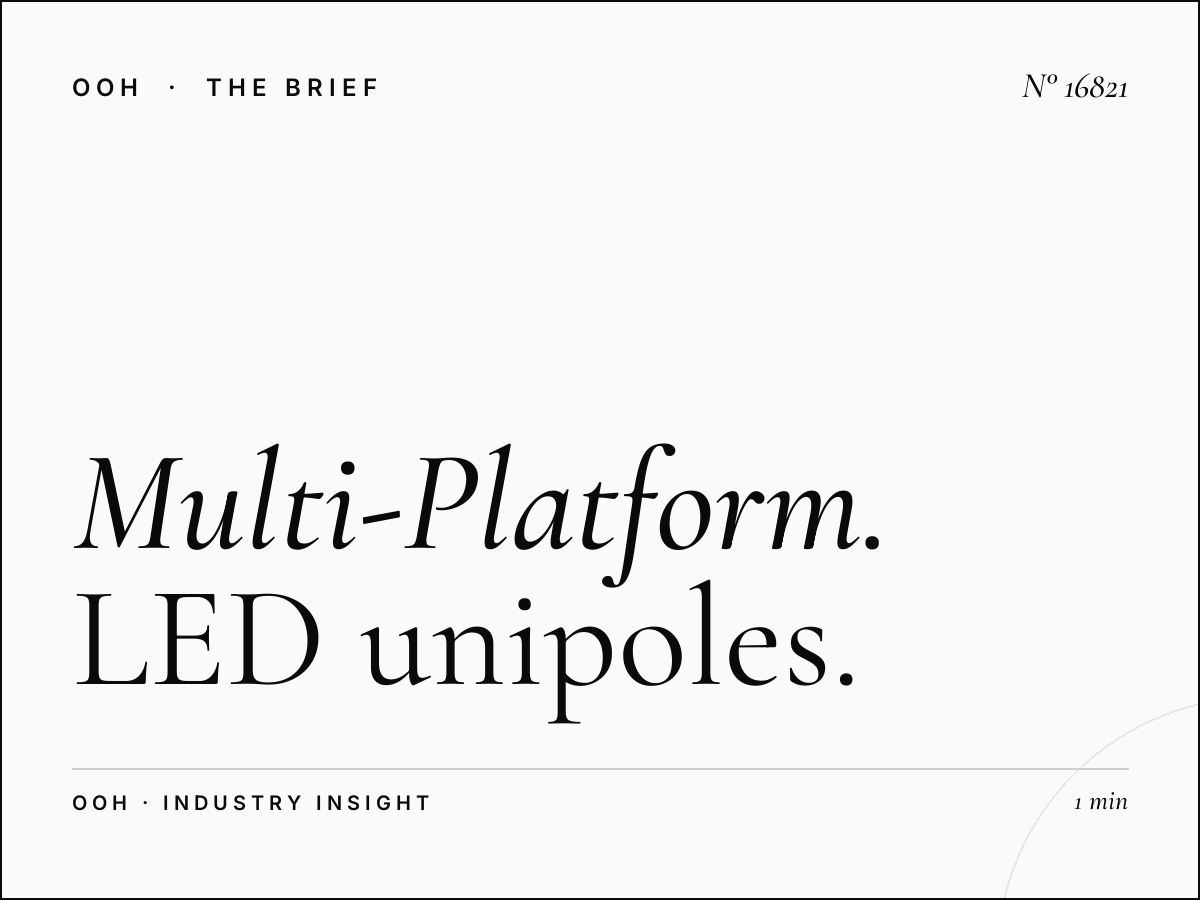 Multi-Platform Kuwait: LED Unipoles Campaign Integration