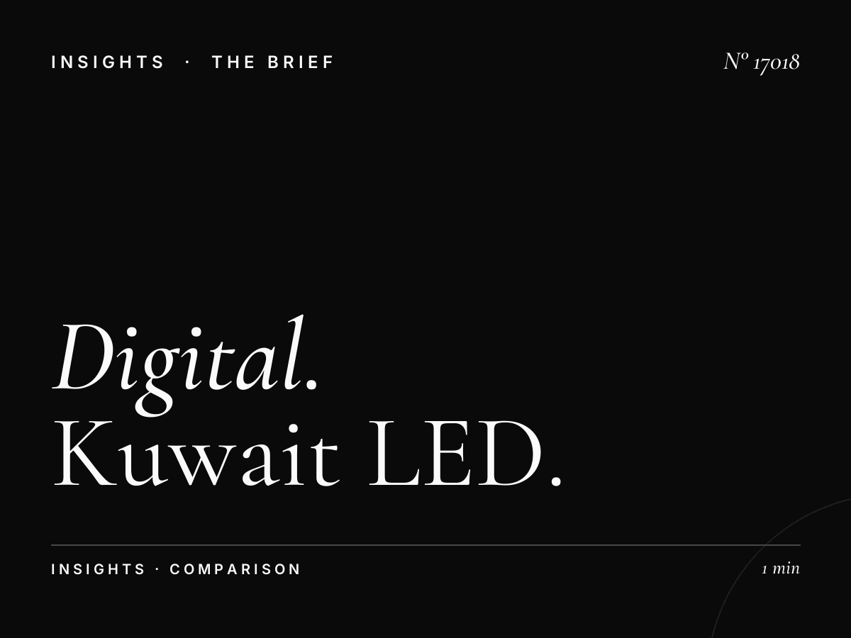 Digital Mega vs Traditional: Kuwait LED Advantages