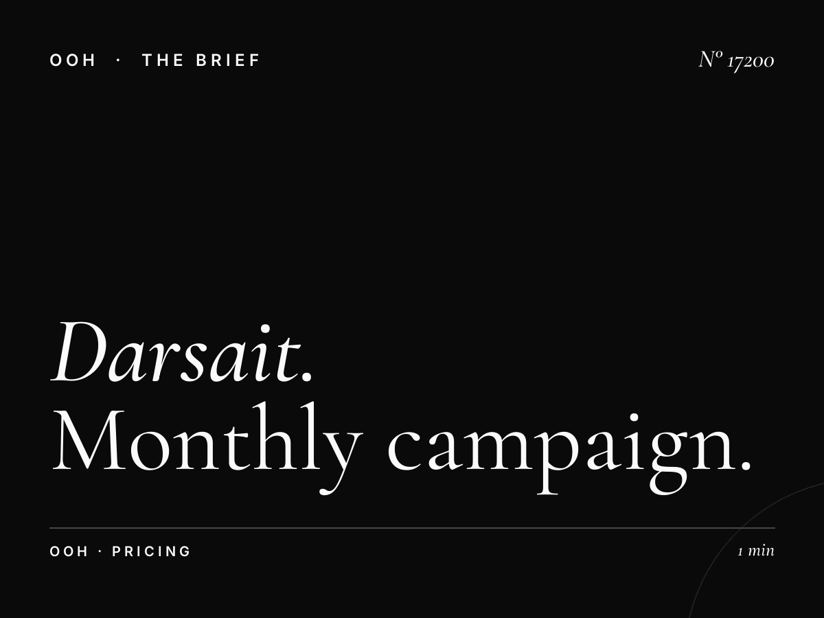Darsait Billboard Rates Muscat: Monthly Campaign Pricing
