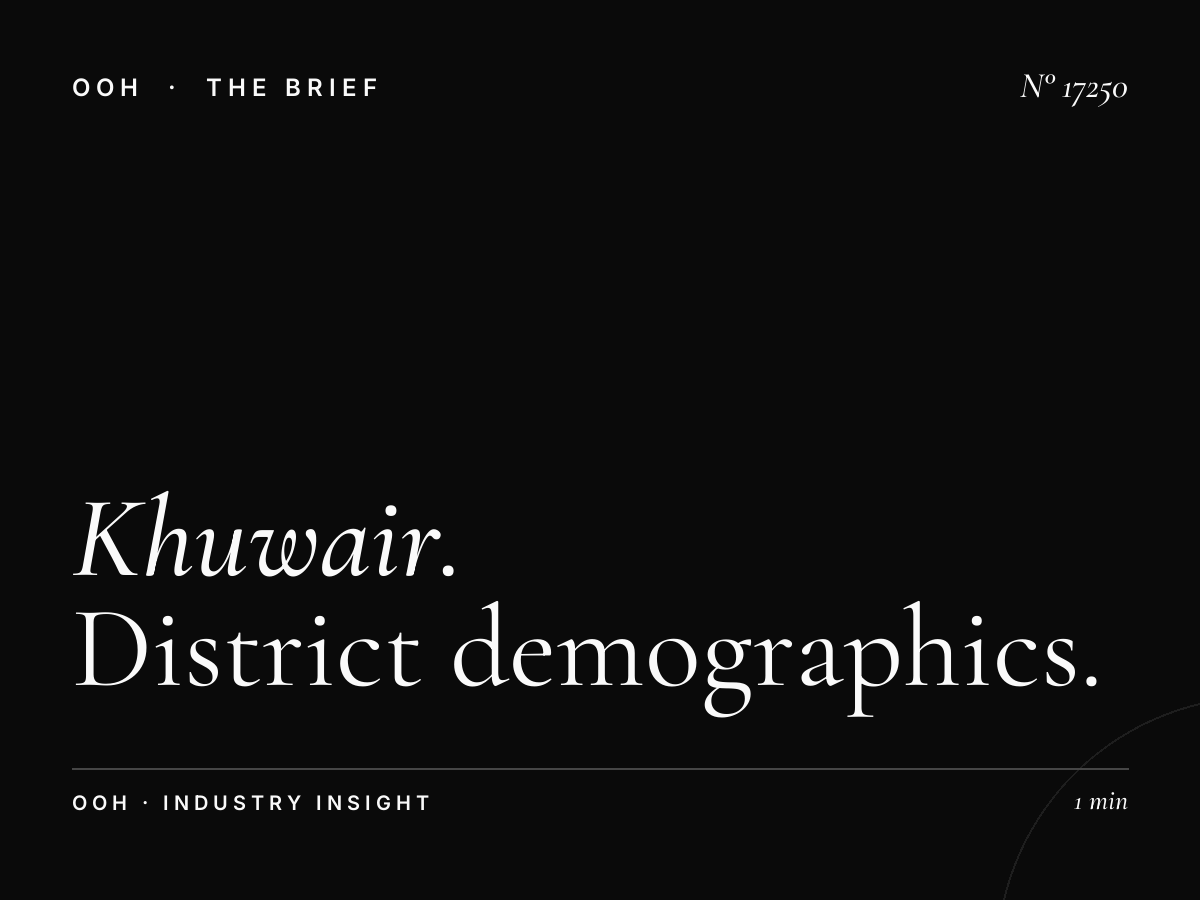 Al Khuwair Billboard Audience Muscat: District Demographics