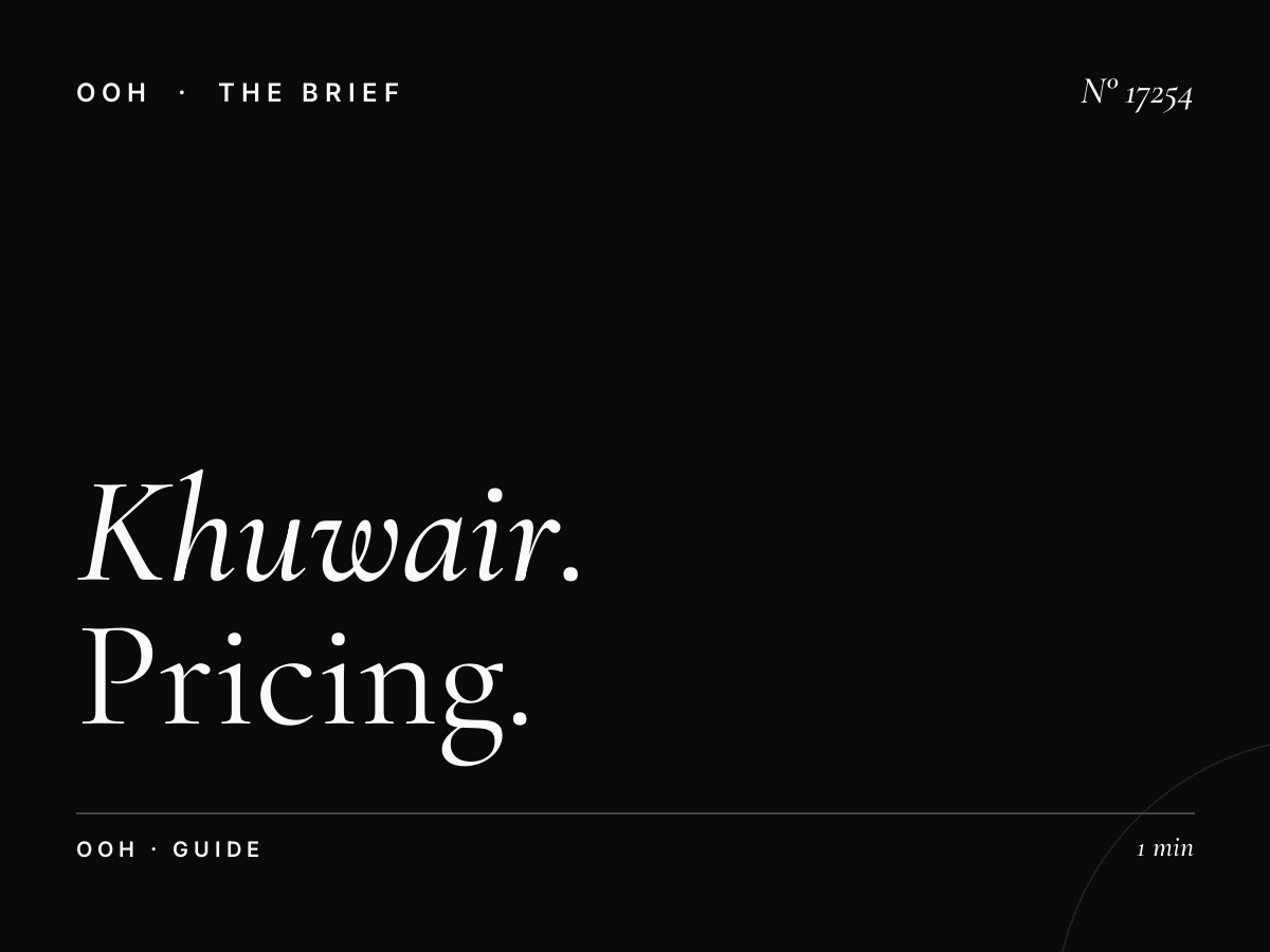Al Khuwair Static Billboard Cost: Complete Pricing Guide 2025