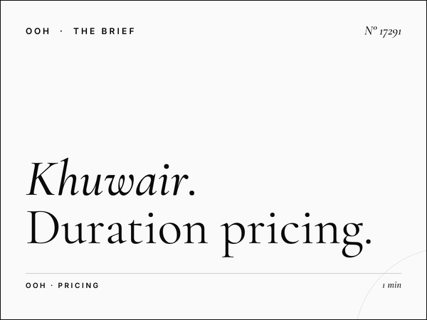 Al Khuwair Billboard Monthly Rates Muscat: Duration Pricing