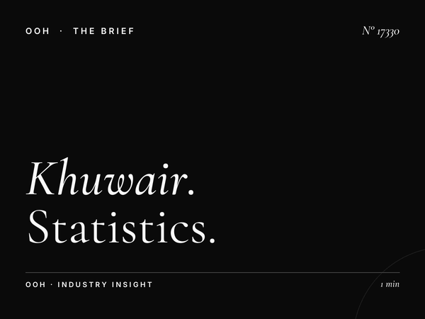Al Khuwair Billboard Commuter Flow Muscat: Statistics
