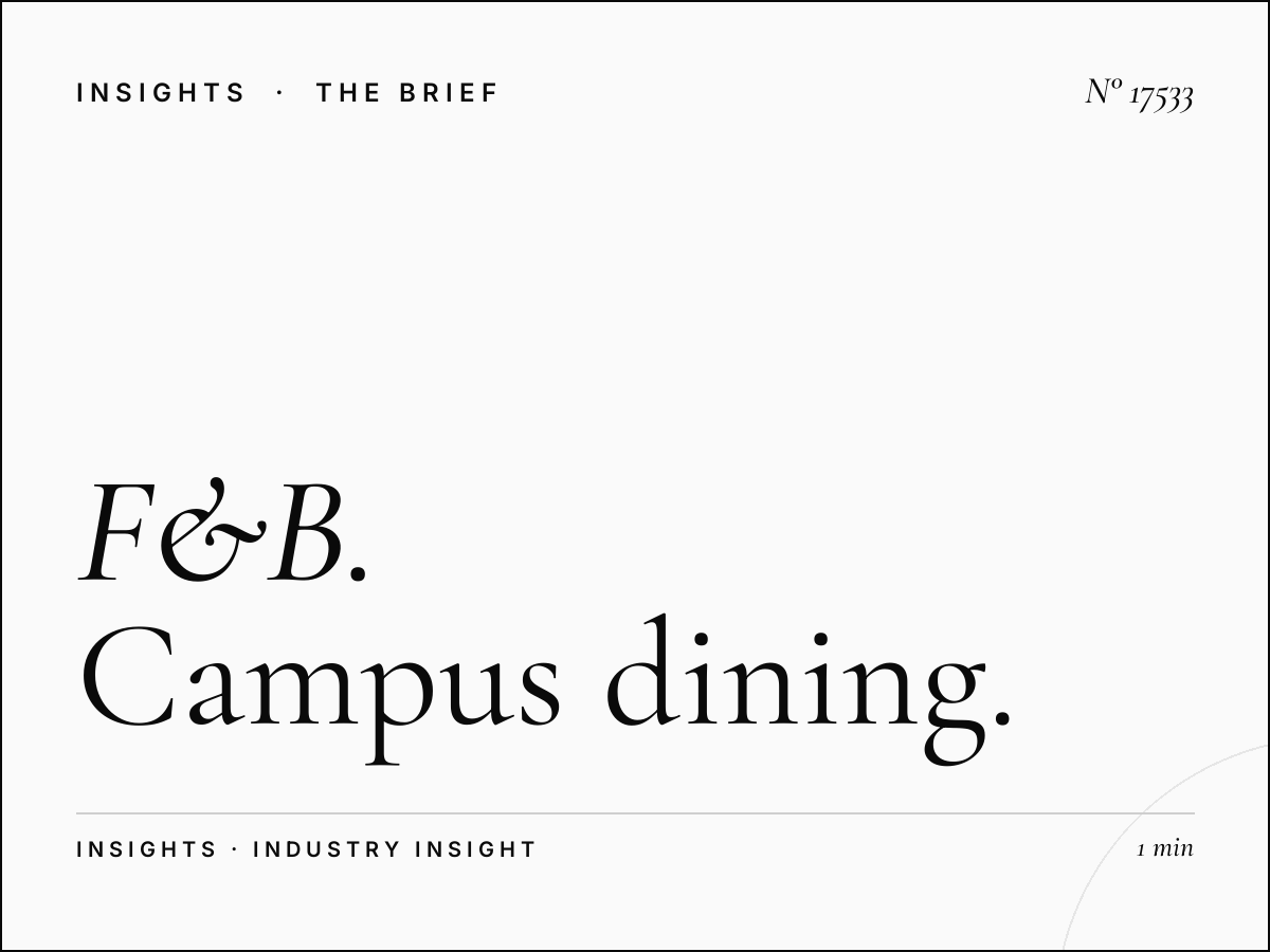 F&B Restaurants Muscat University Screen: Campus Dining