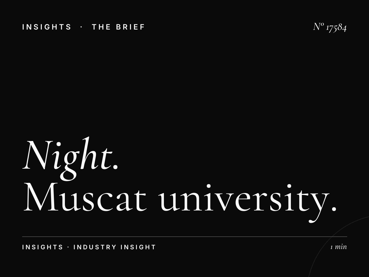 Night Campus Digital: Muscat University Screen After-Dark