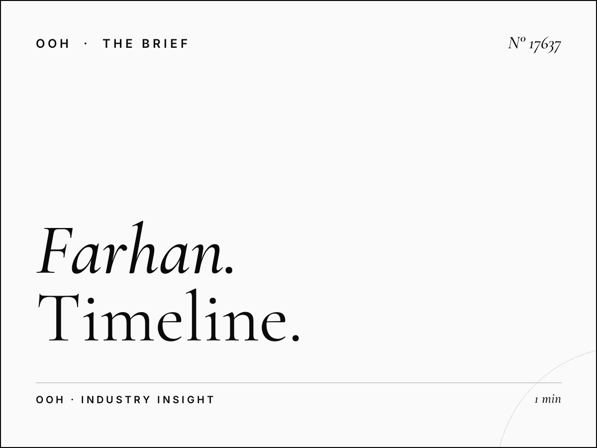 Farhan Tower Digital Screen Production: Timeline