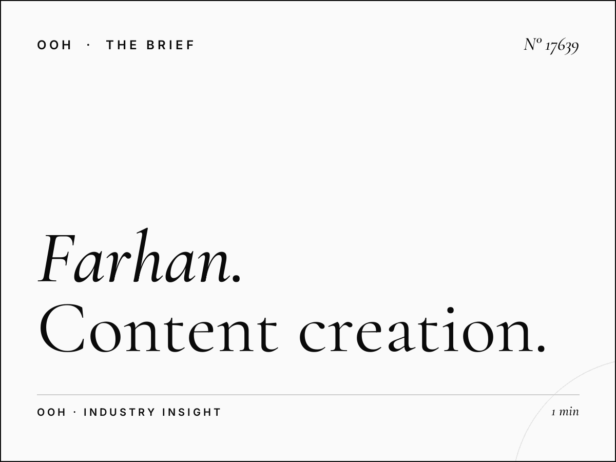 Farhan Tower Digital Screen Production: Content Creation