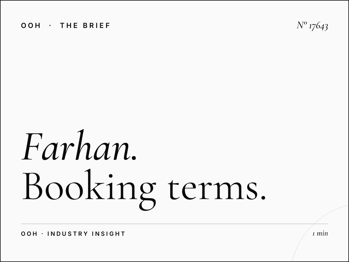 Farhan Tower Digital Screen Contracts: Booking Terms