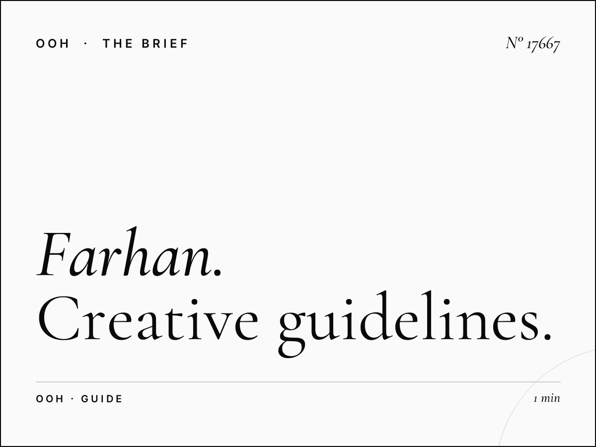 Farhan Tower Digital Screen Design: Creative Guidelines