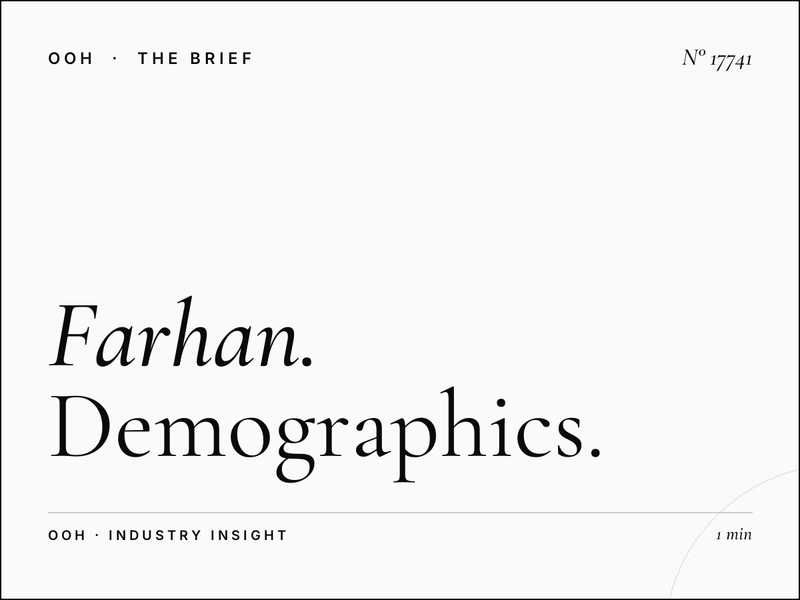Farhan Tower Digital Screen Audience: Demographics