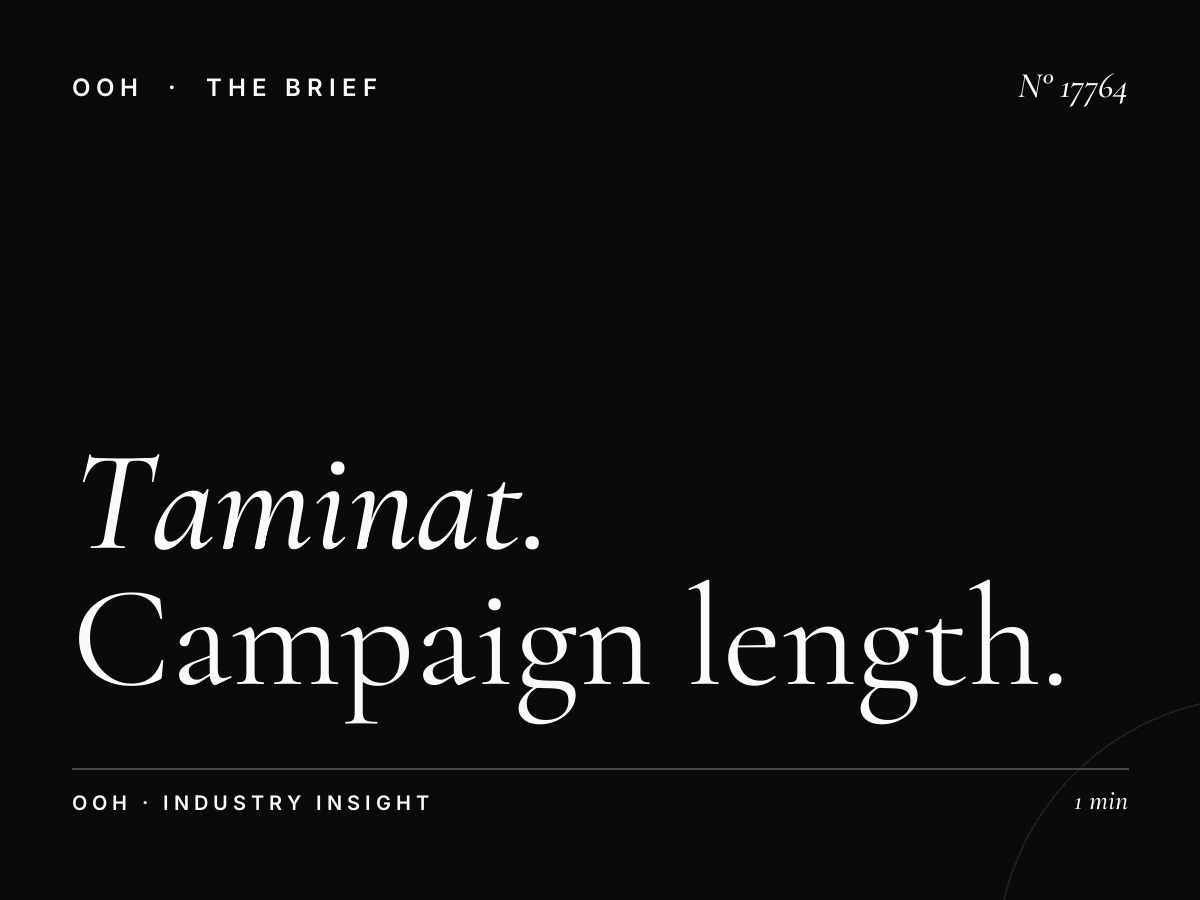Taminat Complex Digital Screen Duration: Campaign Length