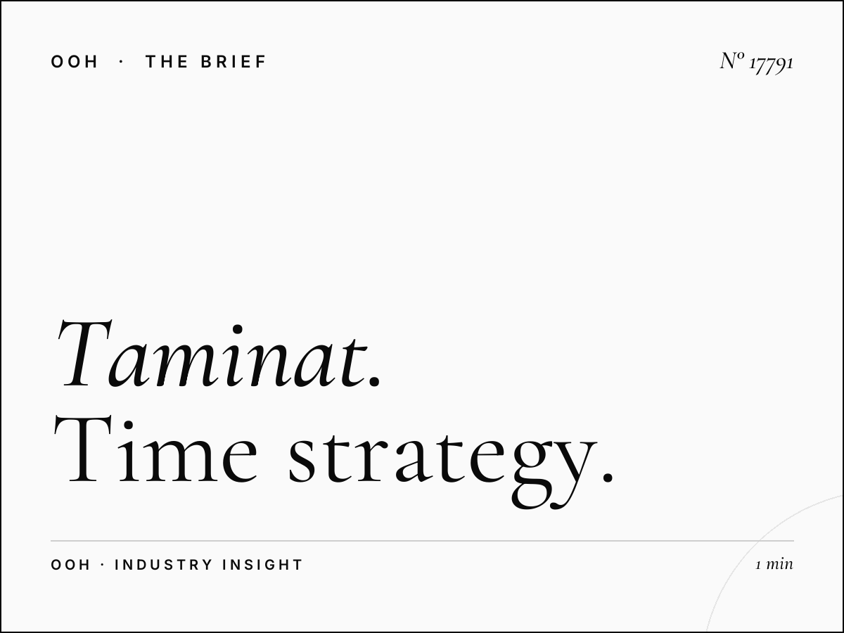 Taminat Complex Digital Screen Dayparting: Time Strategy