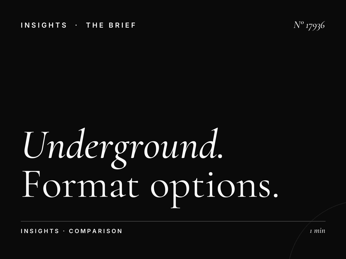 Underground 96 Sheets vs D48 London: Format Options