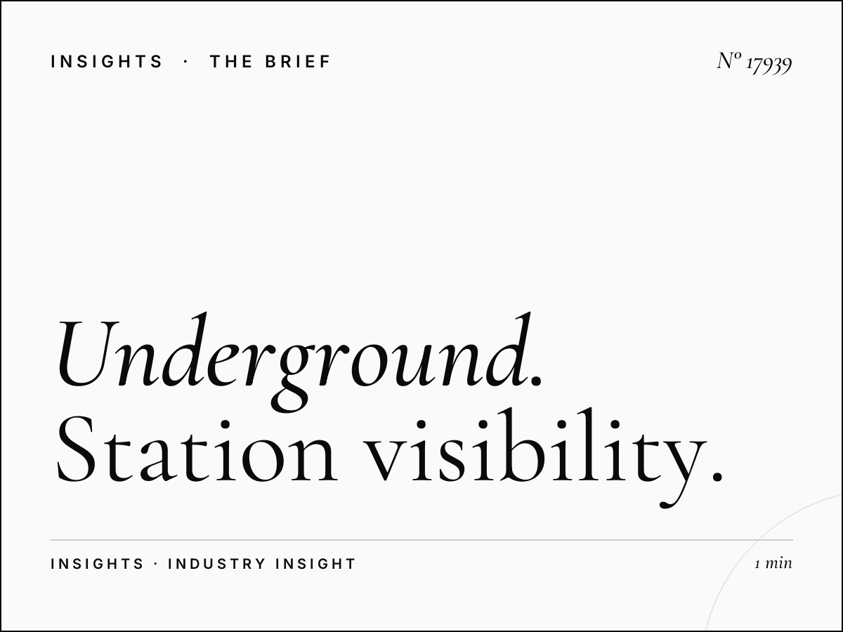Underground 96 Sheets Impact London: Station Visibility