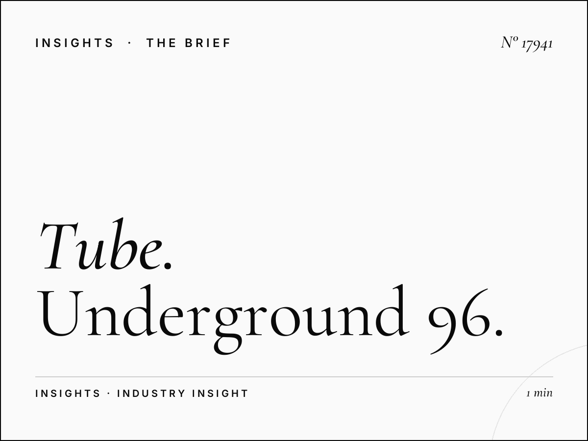Tube Campaign London: Underground 96 Sheets Planning