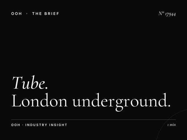 Tube Station Billboard: London Underground 96 Sheet Specs