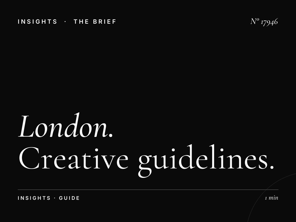 London Underground 96 Sheets Design: Creative Guidelines