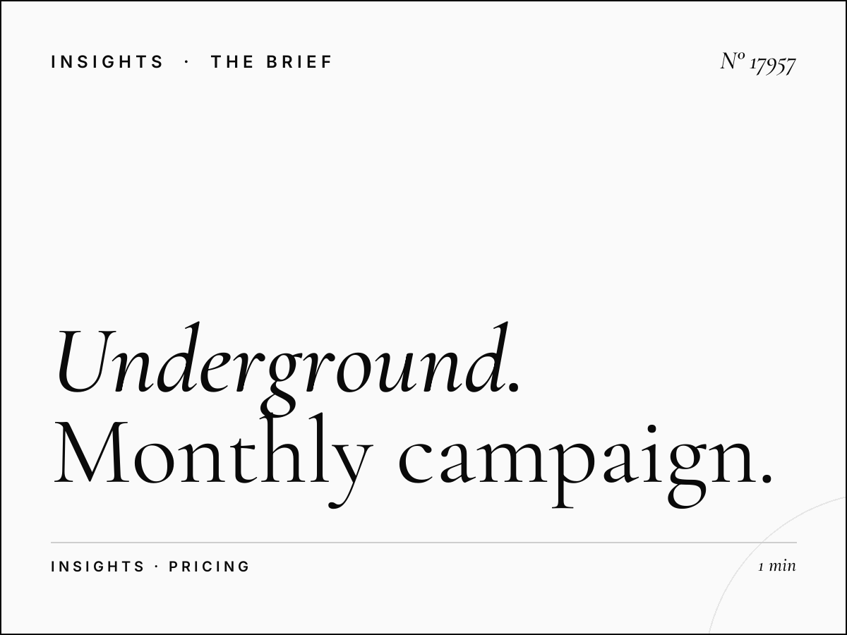 Underground 96 Sheets Rates London: Monthly Campaign Pricing
