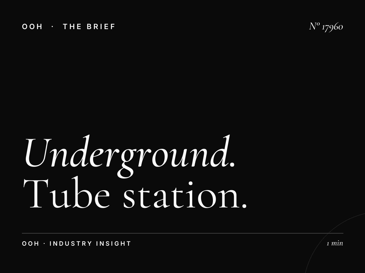 Underground 96 Sheets London: Tube Station Billboard Campaign