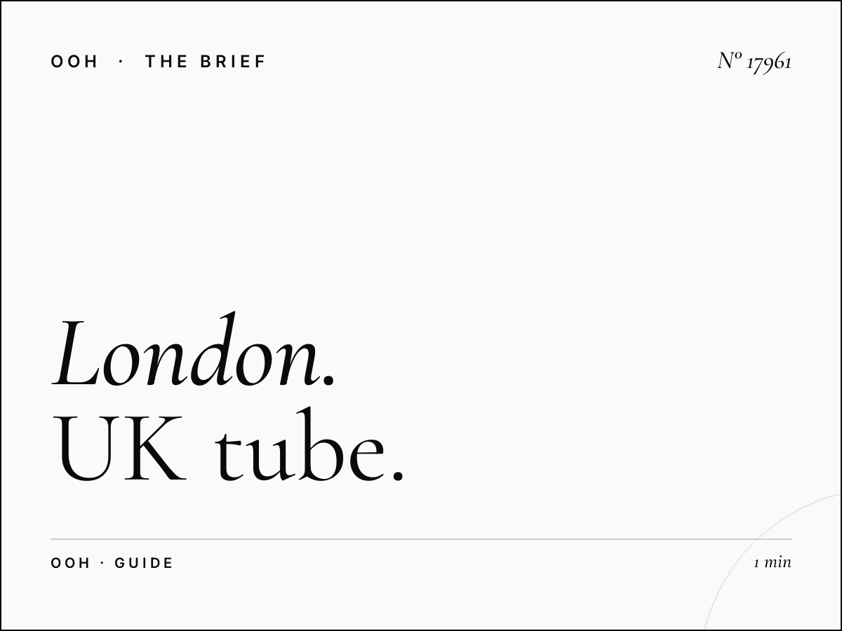 London Underground 96 Sheets Advertising: Complete UK Tube OOH Guide