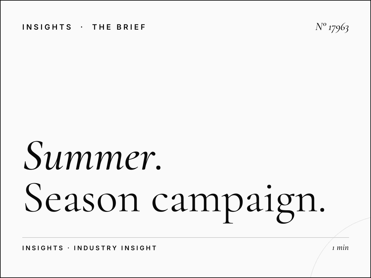 Summer London Underground 96 Sheets: Season Campaign
