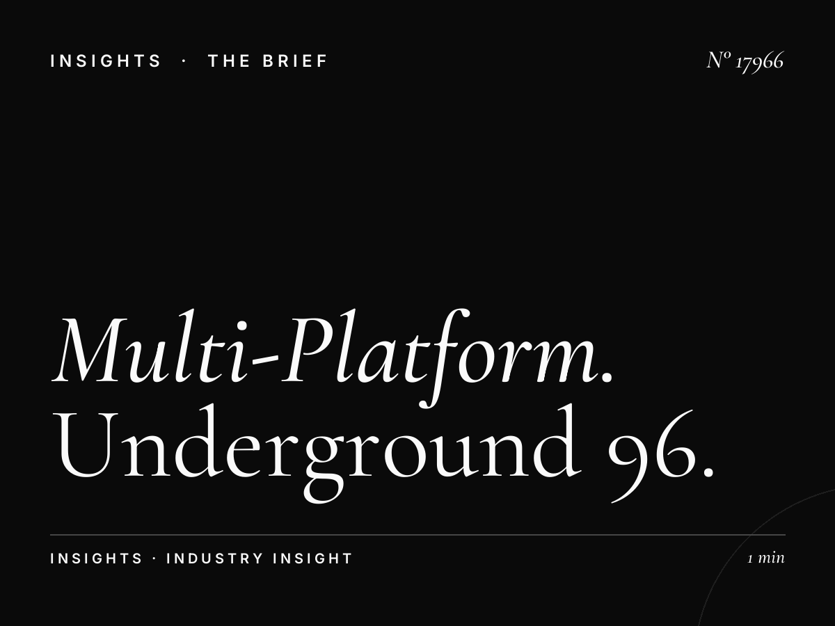 Multi-Platform London: Underground 96 Sheets Campaign