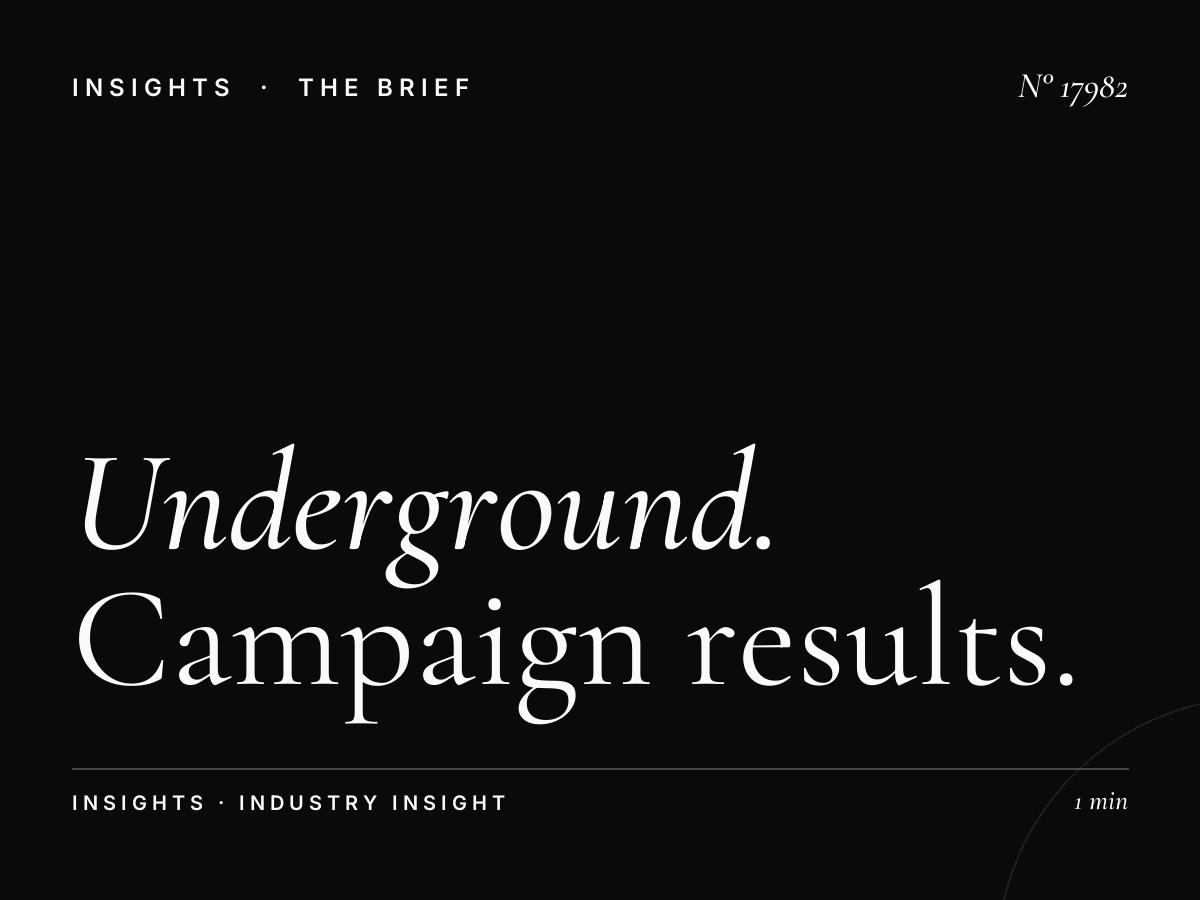Underground 96 Sheets Effectiveness London: Campaign Results