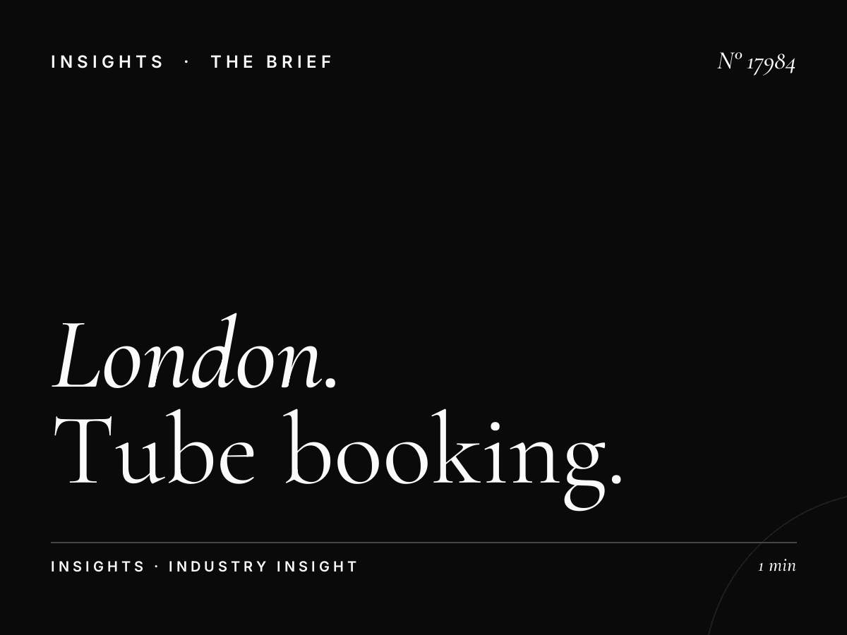 London Underground 96 Sheets Contracts: Tube Booking Terms