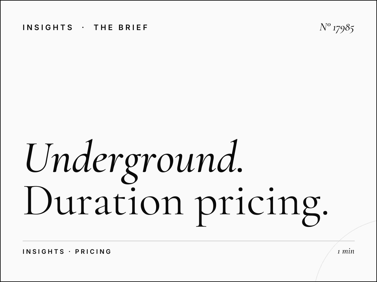 Underground 96 Sheets Monthly Rates London: Duration Pricing