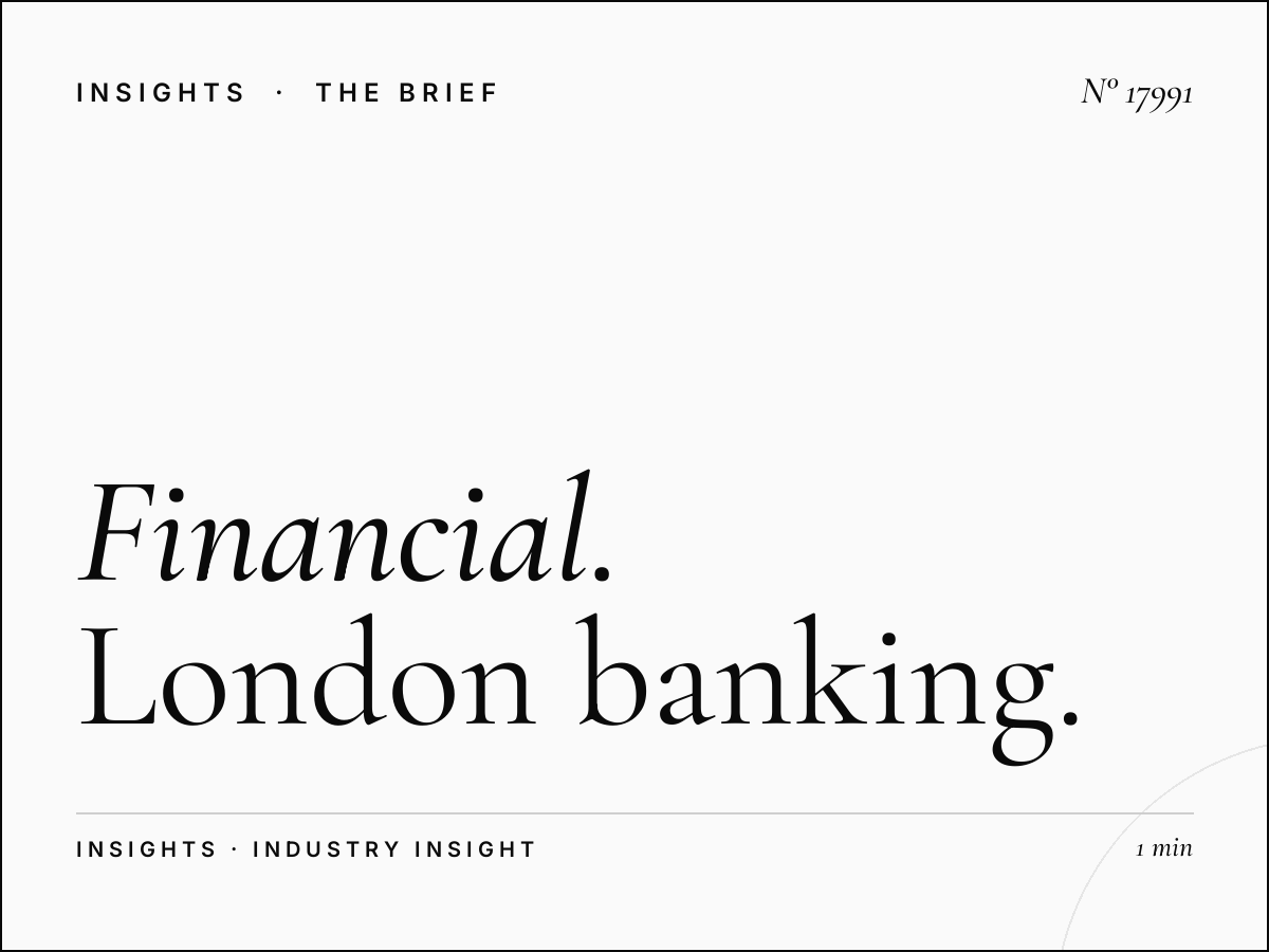 Financial Services Underground 96 Sheets: London Banking