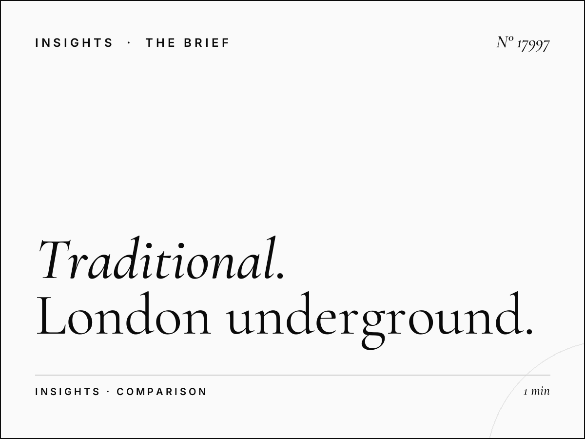 Traditional vs Digital: London Underground 96 Sheet Advantages