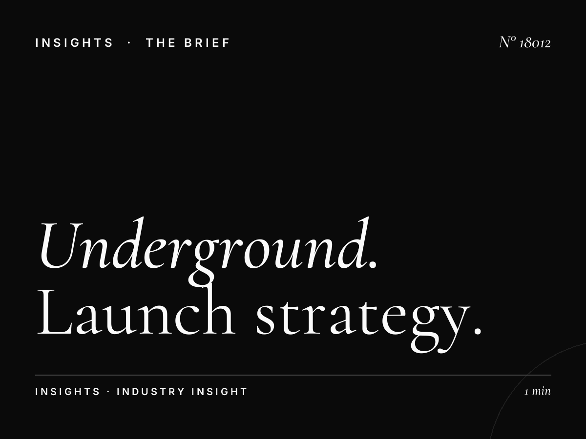 Underground 96 Sheets New Product London: Launch Strategy