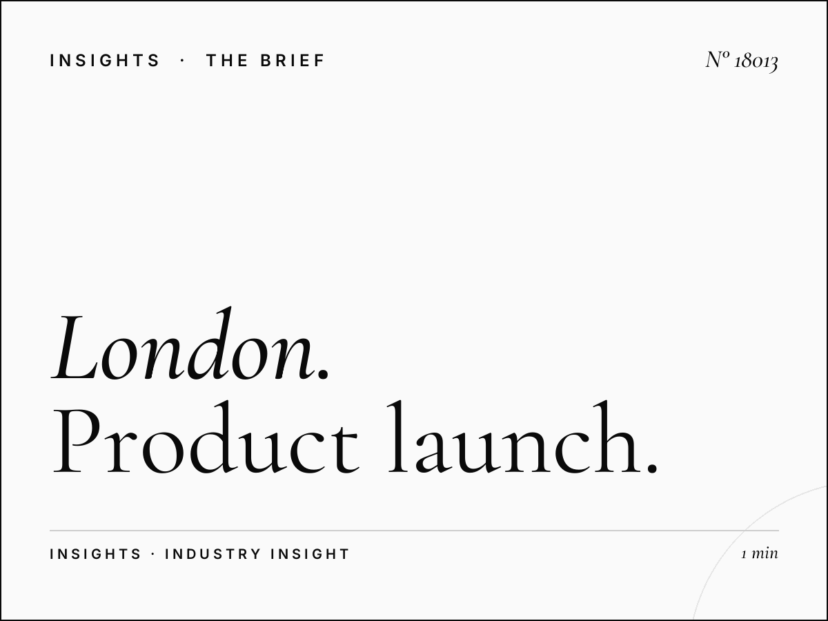 London Underground 96 Sheets Launch: Product Launch