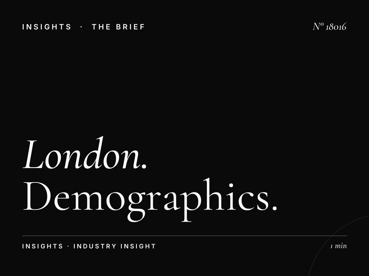 London Underground 96 Sheets Audience: Demographics