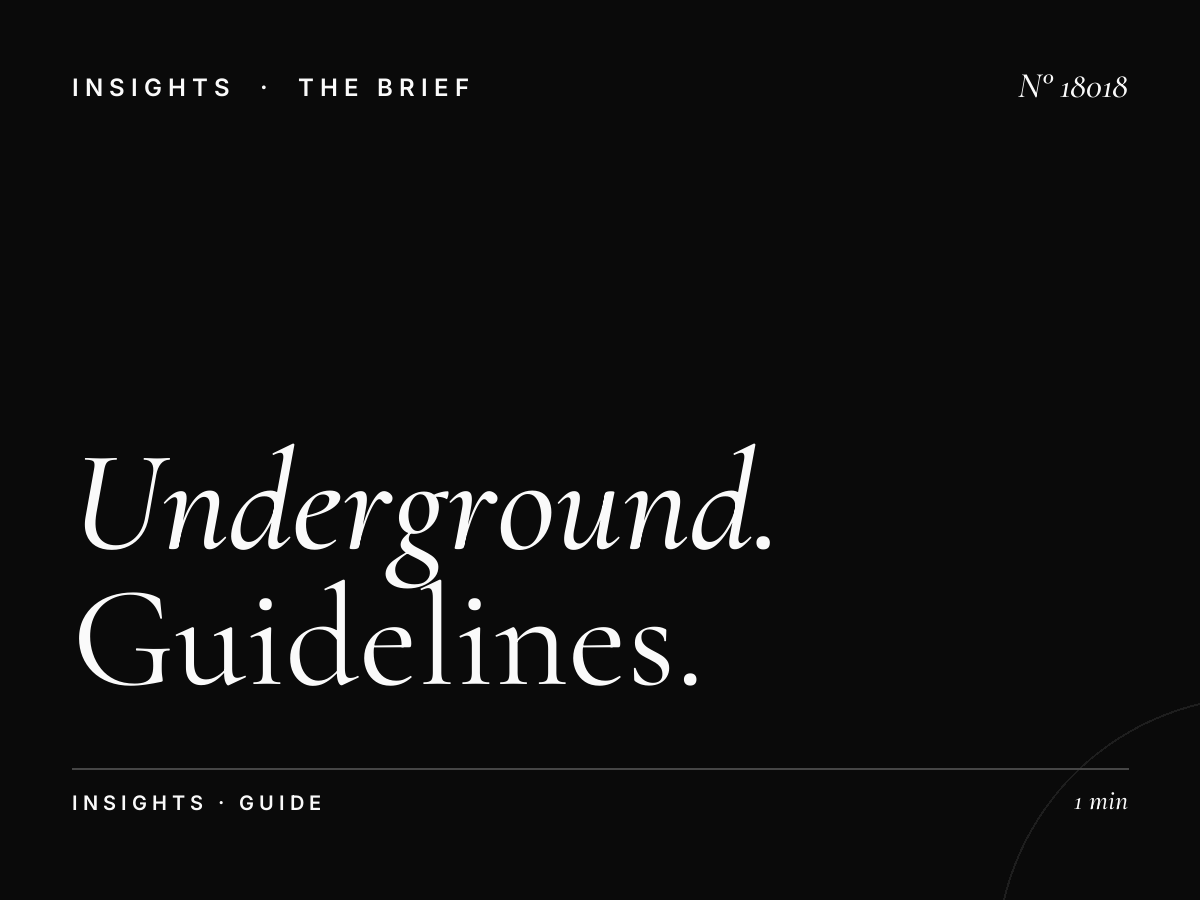 Underground 96 Sheets Message Strategy London: Guidelines
