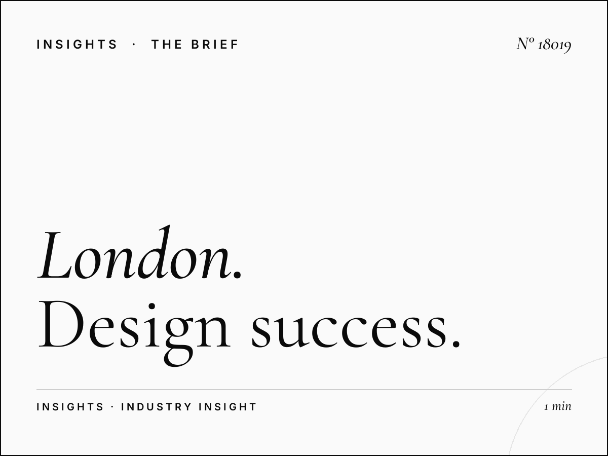 London Underground 96 Sheets Creative: Design Success