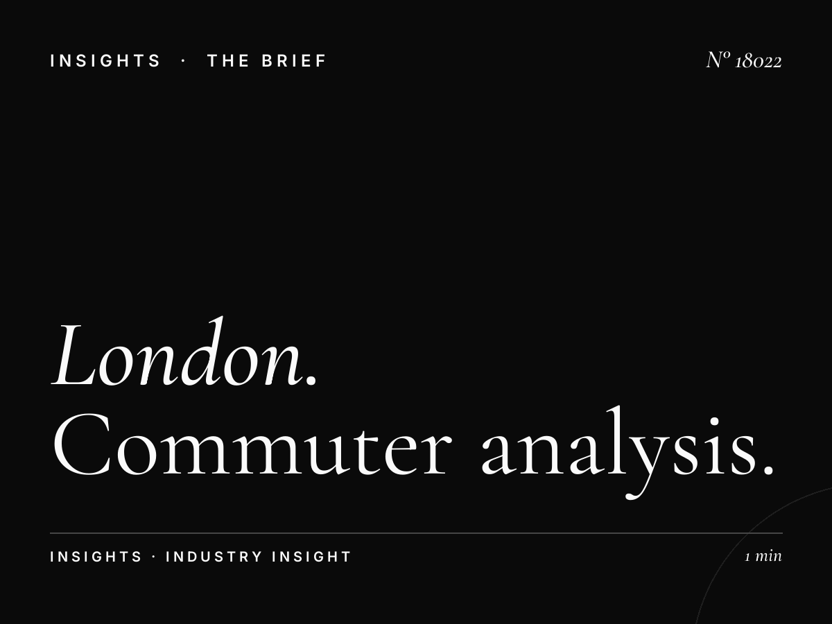 London Underground 96 Sheets Traffic: Commuter Analysis