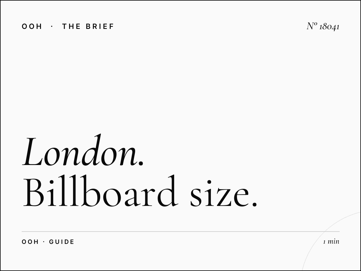 London Bus Supersides Format: Billboard Size Guide