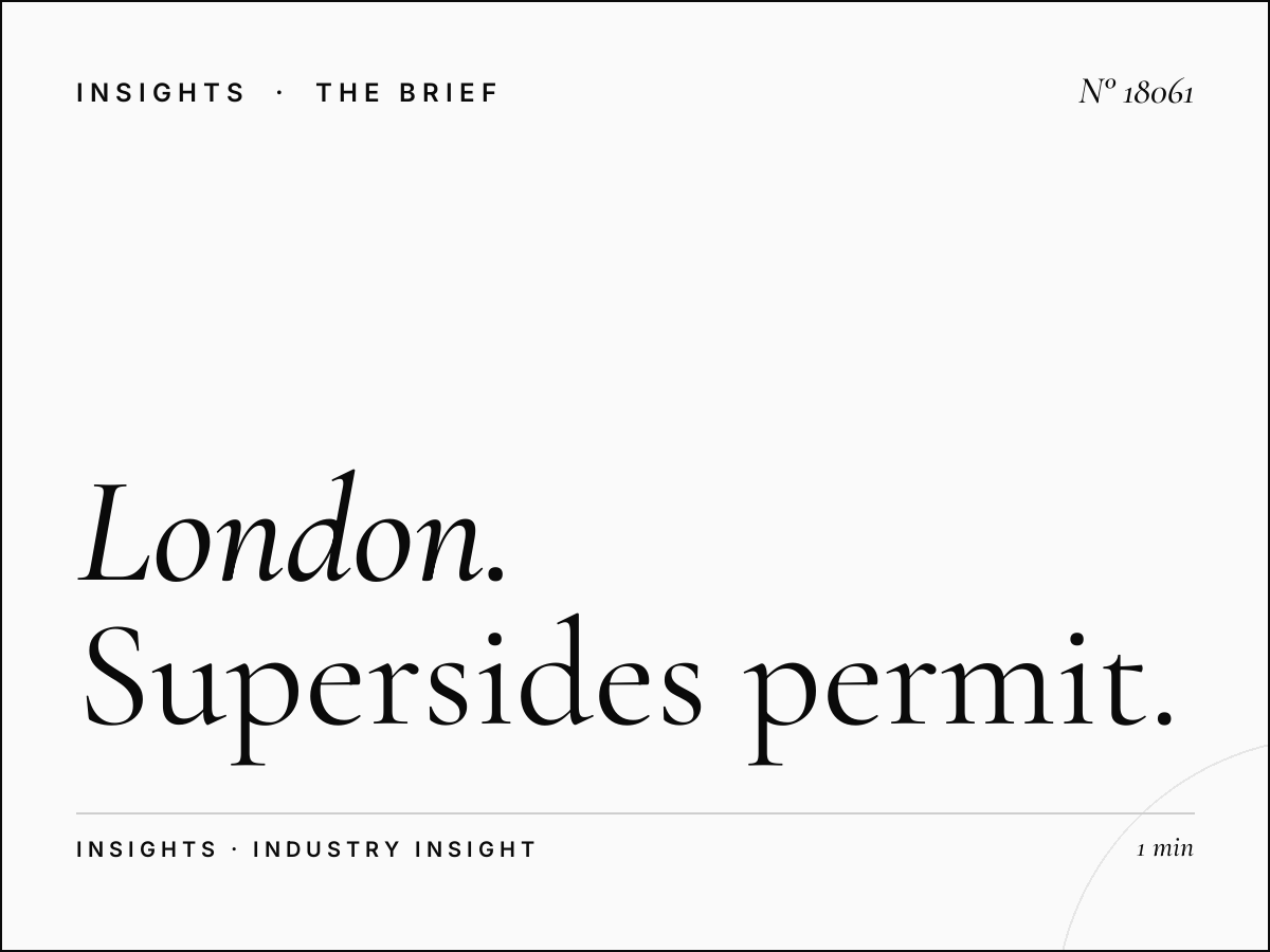 London Bus Regulations: Supersides Permit