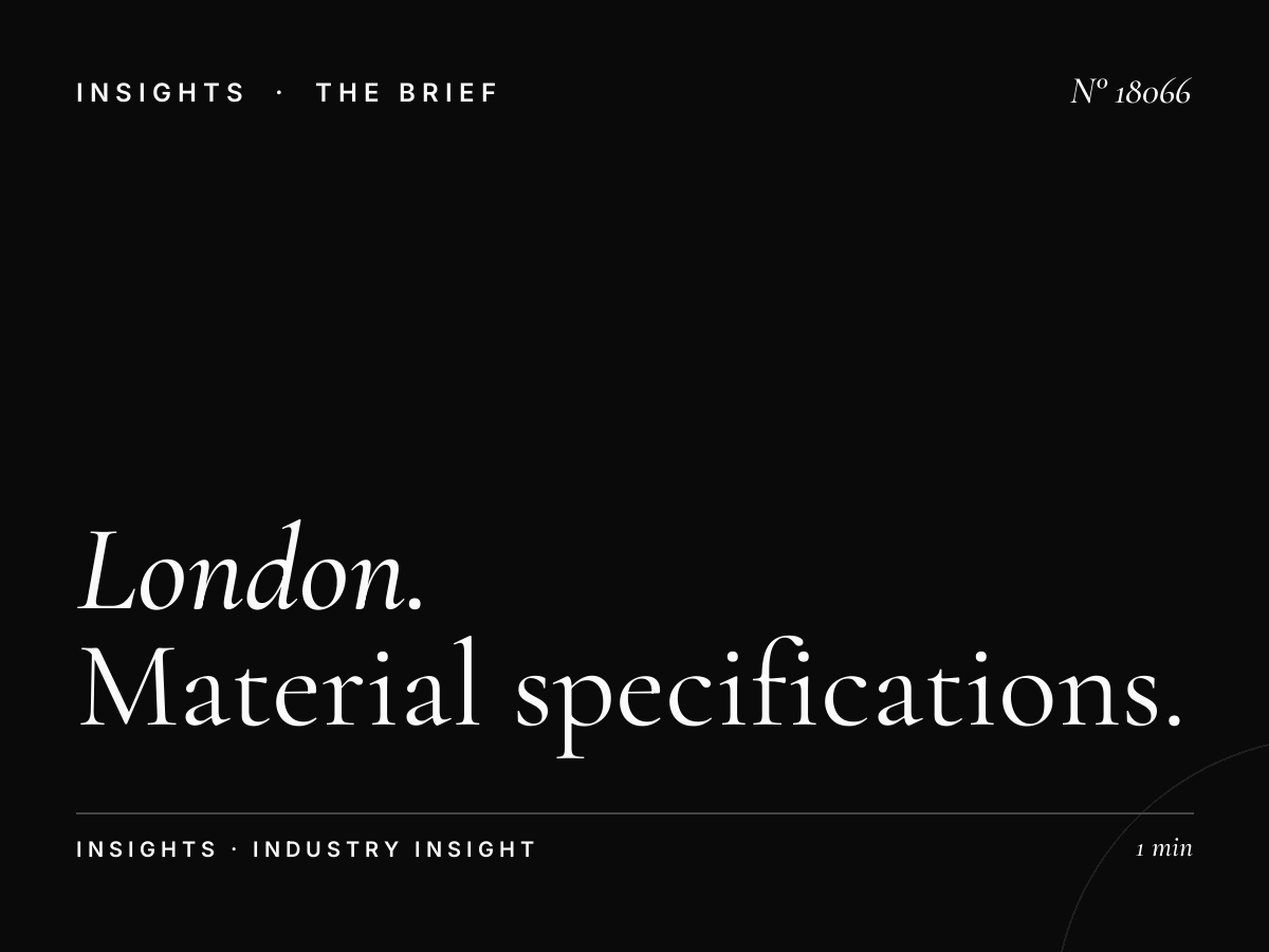 London Bus Supersides Production: Material Specifications