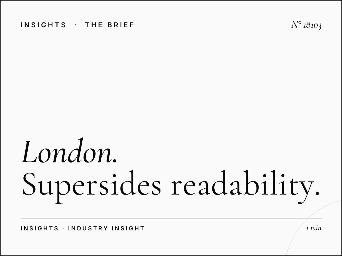 London Bus Creative: Supersides Readability