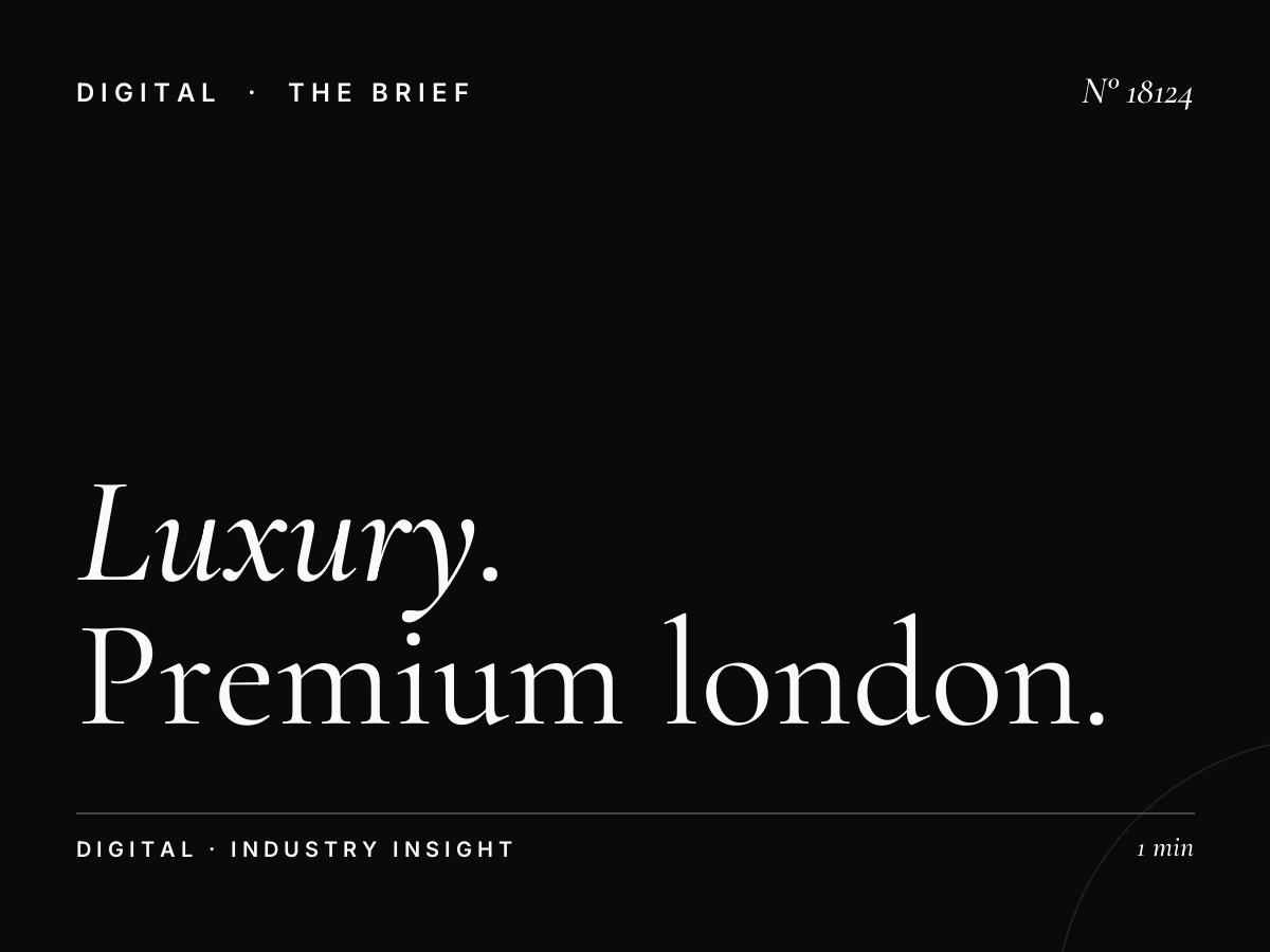 Luxury Brands D96s Digital Screen: Premium London Digital Advertising That Commands Attention