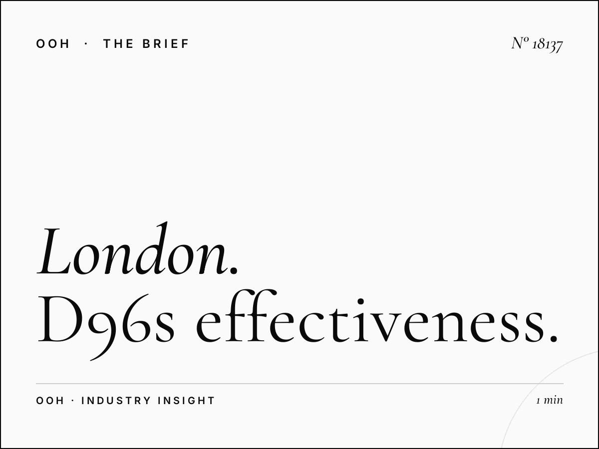 London Digital Screen Visibility: D96s Effectiveness
